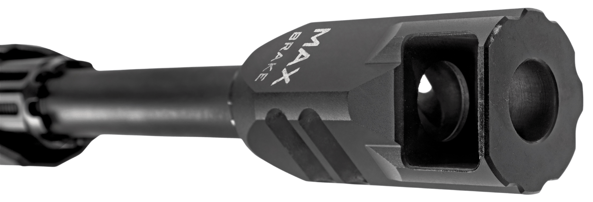 Derya MAX progressive muzzle brake and recoil system detail