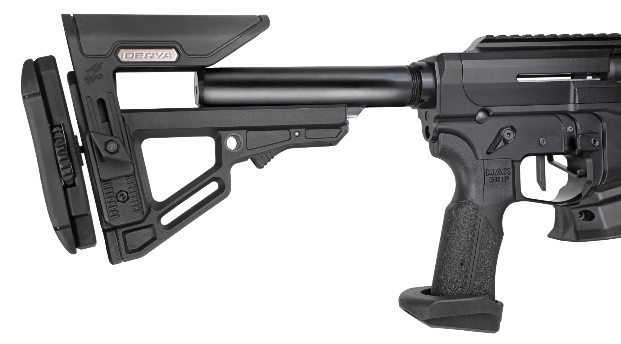 Derya MAX adaptive stock and ergonomic controls detail